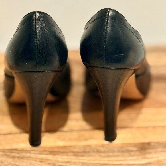 👠 Christian Lacroix Black & White Striped Heels – Size 38.5 (Made in Italy) - Picture 4 of 6